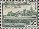 Colombia 1955 M. S. City of Manizales and New York Skyline-Stamps-Colombia-StampPhenom