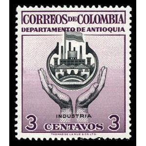 Colombia 1956 Alegory of Industry-Stamps-Colombia-Mint-StampPhenom