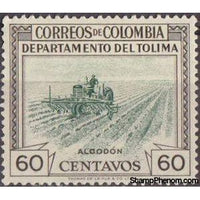 Colombia 1956 Cotton harvest, Plantation, Tolima Department-Stamps-Colombia-StampPhenom