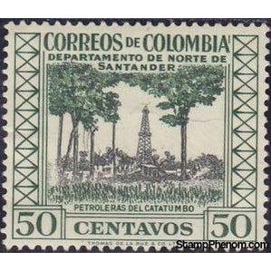 Colombia 1956 Oil Wells, North Santander-Stamps-Colombia-StampPhenom
