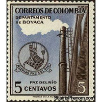 Colombia 1956 Steel Mill, Boyacá-Stamps-Colombia-StampPhenom