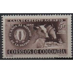 Colombia 1957 Cattle (Bos primigenius taurus),Horse (Equus ferus caballus), 5c-Stamps-Colombia-StampPhenom