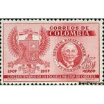 Colombia 1957 Coat of Arms, General Reyes, 15c-Stamps-Colombia-Mint-StampPhenom