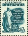 Colombia 1957 José Matias Delgado-Stamps-Colombia-StampPhenom