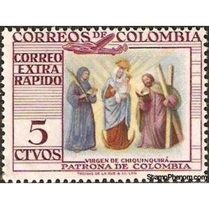 Colombia 1957 Virgin of Chiquinquira-Stamps-Colombia-StampPhenom