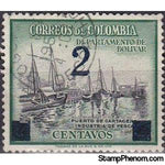 Colombia 1958 Cartagena Harbour Overprinted-Stamps-Colombia-StampPhenom