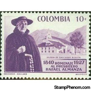 Colombia 1958 Father Rafael Almanza, Church of San Diego, Bogotá, 10c-Stamps-Colombia-Mint-StampPhenom