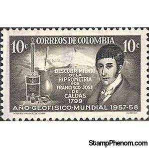 Colombia 1958 Francisco Jose de Caldas and Hypsometer-Stamps-Colombia-StampPhenom