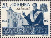 Colombia 1959 Airmail Overprints - UNIFICADO-Stamps-Colombia-StampPhenom