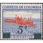 Colombia 1959 Rice Farm Overprinted-Stamps-Colombia-Mint-StampPhenom