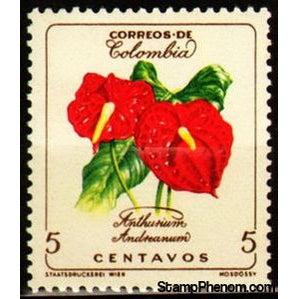 Colombia 1960 Anthurium andreanum-Stamps-Colombia-StampPhenom