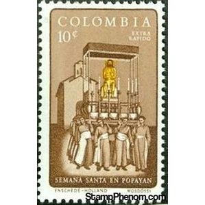 Colombia 1961 Statue of Christ in Procession-Stamps-Colombia-StampPhenom