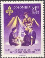 Colombia 1962 30th Anniversary of Columbian Boy Scouts and 25th Anniversary of Girl Scouts