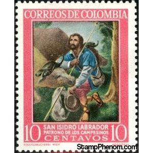 Colombia 1962 St. Isidore Type of 1960 Redrawn-Stamps-Colombia-StampPhenom