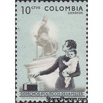 Colombia 1962 Woman Casting Ballot and Statue of Policarpa Salavarrieta-Stamps-Colombia-StampPhenom