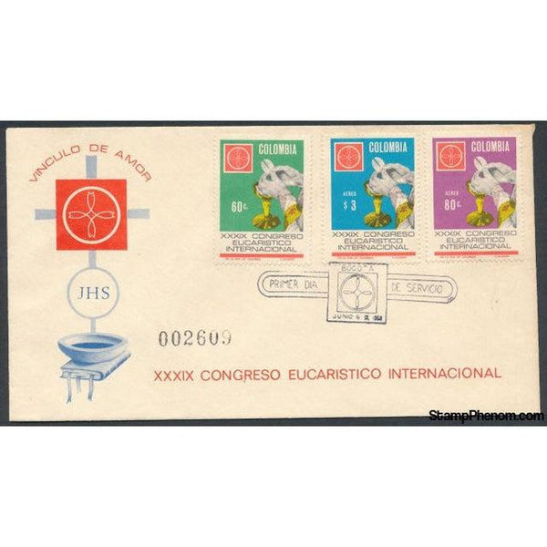 Colombia 1968 The 39th International Eucharistic Congress, Bogota-Stamps-Colombia-StampPhenom