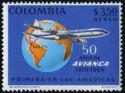 Colombia 1969 Avianca Airline, 50th Anniv; 8th International Stamp Exhibit-Stamps-Colombia-StampPhenom