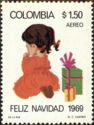 Colombia 1969 Child posting Christmas card-Stamps-Colombia-StampPhenom