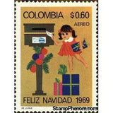 Colombia 1969 Child posting Christmas card-Stamps-Colombia-StampPhenom