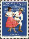 Colombia 1970 Costumes and folk tunes-Stamps-Colombia-StampPhenom