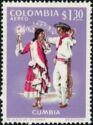 Colombia 1971 Costumes and folk tunes-Stamps-Colombia-StampPhenom