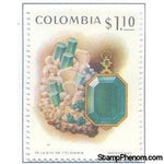Colombia 1972 Polished and unpolished emeralds-Stamps-Colombia-StampPhenom