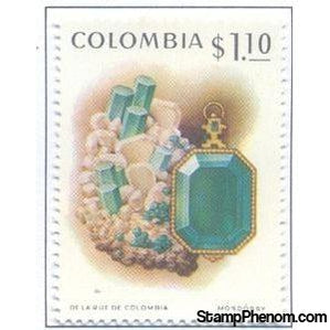Colombia 1972 Polished and unpolished emeralds-Stamps-Colombia-StampPhenom