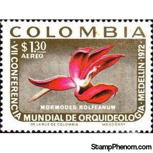 Colombia 1972 Rolfe's Mormodes (Mormodes rolfeanum)-Stamps-Colombia-StampPhenom