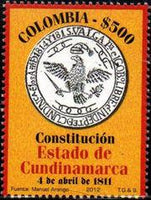 Colombia 2012 Bicentenary of the Constitution-Stamps-Colombia-StampPhenom