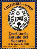 Colombia 2012 Bicentenary of the Constitution-Stamps-Colombia-StampPhenom