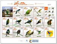 Colombia 2018 Endemic Birds-Stamps-Colombia-StampPhenom