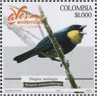 Colombia 2018 Endemic Birds-Stamps-Colombia-StampPhenom