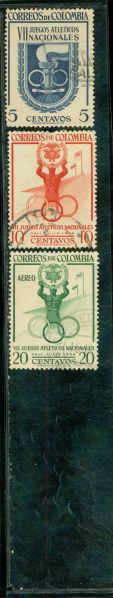 Colombia Olympics , 3 stamps