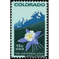 United States of America 1977 Colorado - Columbine and Rocky Mountains