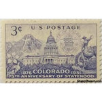 United States of America 1951 Colorado Capitol, Mt of the Holy Cross, Columbine & Bronco