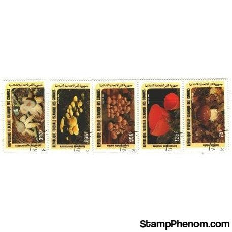 Comores Mushrooms , 5 stamps