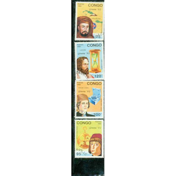 Congo Famous People , 4 stamps - Congo Famous People , 4 stamps