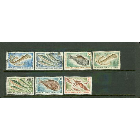Congo Fishes , 7 stamps Lot 2