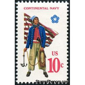 United States of America 1975 Continental Sailor with Grappling Hook, First Navy Jack, 177