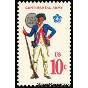 United States of America 1975 Continental Soldier with Flintlock Musket, Uniform Button