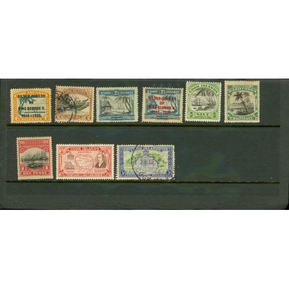 Cook Islands Lot , 9 stamps - Cook Islands Lot , 9 stamps
