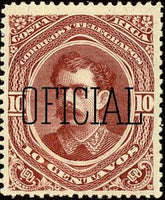 Costa Rica 1889 Ramón Bernardo Soto Alfaro overprinted "OFICIAL"-Stamps-Costa Rica-Mint-StampPhenom