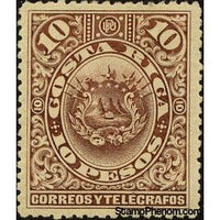 Costa Rica 1892 Coat of Arms-Stamps-Costa Rica-Mint-StampPhenom