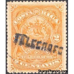 Costa Rica 1892 Coat of Arms overprinted "TELEGRAFO"-Stamps-Costa Rica-Mint-StampPhenom