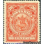 Costa Rica 1892 Coat of Arms-Stamps-Costa Rica-Mint-StampPhenom