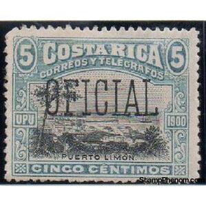 Costa Rica 1901 Puerto Limón overprinted "OFICIAL"-Stamps-Costa Rica-Mint-StampPhenom