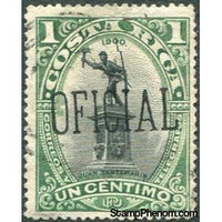 Costa Rica 1901 Statue of Juan Santamaria overprinted "OFICIAL"-Stamps-Costa Rica-Mint-StampPhenom