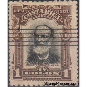 Costa Rica 1907 Jesús Jiménez Zamora-Stamps-Costa Rica-Mint-StampPhenom