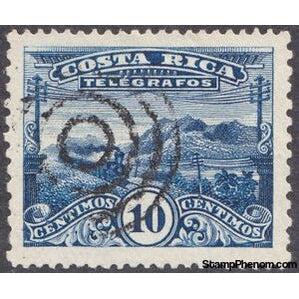 Costa Rica 1907 Landscape and Train-Stamps-Costa Rica-Mint-StampPhenom