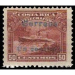 Costa Rica 1911 Steamer "Antilles" surcharged 1c on 50c-Stamps-Costa Rica-Mint-StampPhenom